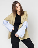 V-NECK STRIPED BLAZER 1607 - بليزر