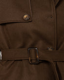 BELTED WAIST BUTTONED BELTED SLEEVES COAT 2008 - كوت