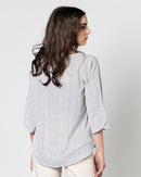 DOTTED ROUND NECK BLOUSE 1075 - بلوزه