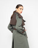 BELTED WAIST CUFF BELTED SLEEVES WOOL COAT 1992 - كوت