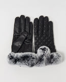 LEATHER FAUX FUR GLOVE 2053 - قفاز