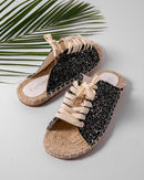 RATTAN HANDMADE LACE UP SANDALS 2069 - صندل
