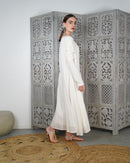 Klosh design with front stylish buttons and embroidered, long sleeves with buttons cotton kaftan 2619 - قفطان