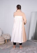 V-COLLAR BACK GATHERED DESIGN DRESS 2013 - فستان