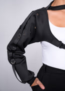 ONE SIDE BLOUSE SLEEVES WITH BELTED 2281 - بلوزة