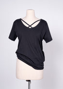 ROUND NECK LACE FRONT COTTON T-SHIRTS 1064 - تي شيرت