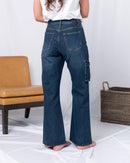 Romwe Fairycore Flap Pocket Cargo Jeans 2693 - بنطلون