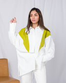 Colorblock batwing skeeve oversized Shirts 2705 - بلوزة