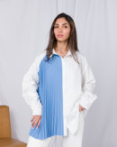 Pleated Panel drop shoulder Shirts 2709 - بلوزة