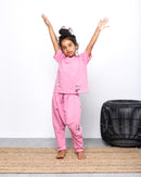 UNISEX ROUND NECK SHORT SLEEVES W/SHERWAL PANT KIDS ACTIVEWEAR 2341 - ملابس اطفال رياضية