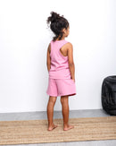 ROUND NECK SLEEVELESS W/ELASTIC WAISTED SHORT KIDS ACTIVEWEAR 2344 - ملابس اطفال رياضية