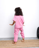 UNISEX ROUND NECK W/GATHERED BOTTOM PANT KIDS ACTIVEWEAR 2342 - ملابس اطفال رياضية