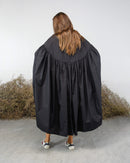OVERSIZED WAISTED GATHERED BAT WING ELBOW SLEEVES DRESS 2413 - فستان