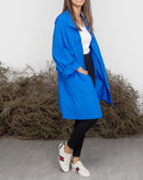COLLAR PLAIN W/POCKET FRONT BUTTONED GATHERED SLEEVES JACKET 2388 - جاكيت
