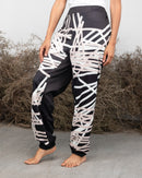 ELASTIC WAISTED FRONT PRINTED DESIGN PANT 2280 - بنطلون