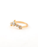 UNIQUE CROWN CRYSTAL GOLD PLATED RING 2464 - قلادة