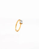 SINGLE STONE CENTERED GOLD PLATED RING 2462 - قلادة